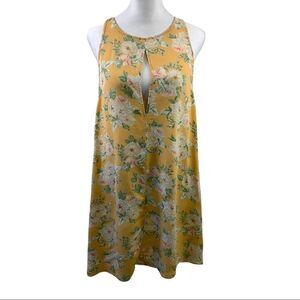 Privacy Please Lexington Floral Yellow Dress Size L